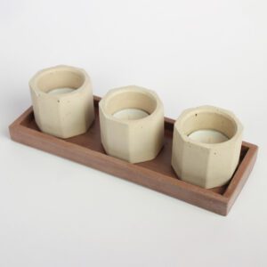 Betonowe Świeczniki na tealight z podstawką