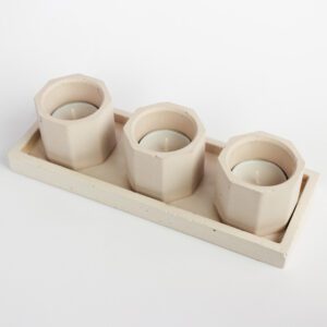Betonowe Świeczniki na tealight z podstawką