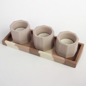 Betonowe Świeczniki na tealight z podstawką
